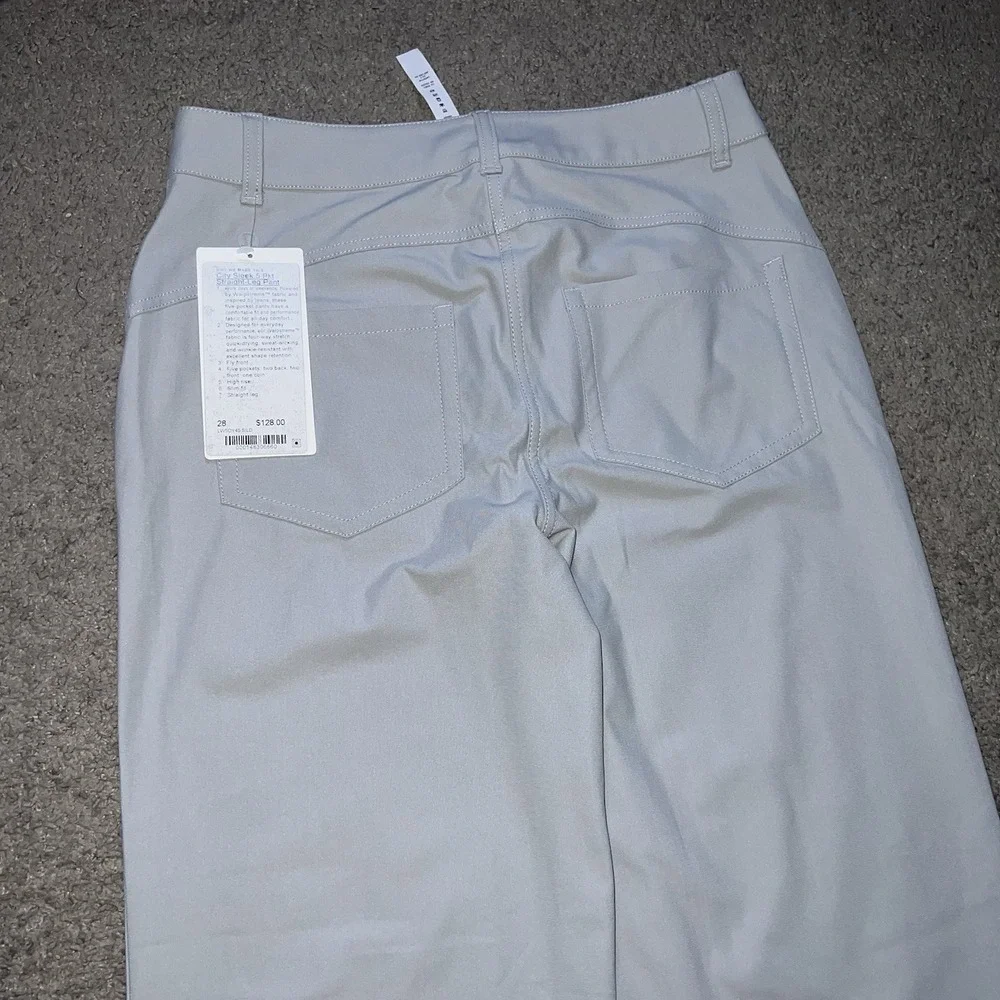 NWT Lululemon City Sleek Straight -Fit HR Pants Gray Size 28x30